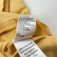 Load image into Gallery viewer, Girls SMILEY WORLD, yellow cotton tee / top, flower, EUC, size 8,  