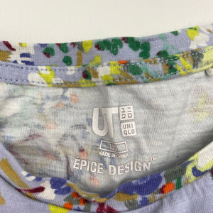 Girls UNIQLO, Epice Design floral cotton top, EUC, size 8,  