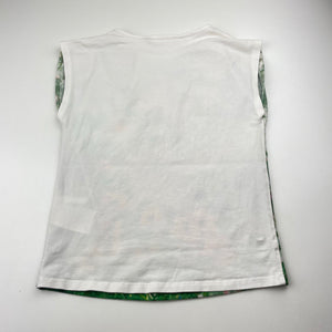 Girls H&M, lightweight tee / top, rabbit (light marks at neck), FUC, size 7-8,  