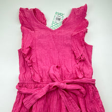 Load image into Gallery viewer, Girls Tilii, lined crinkle cotton summer dress, NEW, size 16, L: 87cm