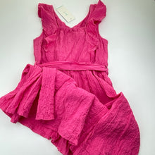 Load image into Gallery viewer, Girls Tilii, lined crinkle cotton summer dress, NEW, size 16, L: 87cm