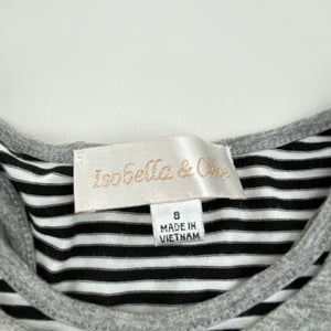 Girls Isobella & Chloe, stretchy sleeveless top, bow, EUC, size 8,  