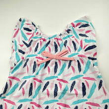 Load image into Gallery viewer, Girls the little dog laughed, stretchy casual dress, feathers, EUC, size 4-5, L: 53cm