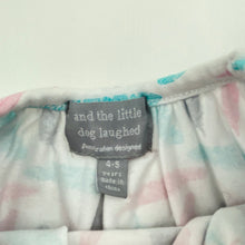 Load image into Gallery viewer, Girls the little dog laughed, stretchy casual dress, feathers, EUC, size 4-5, L: 53cm