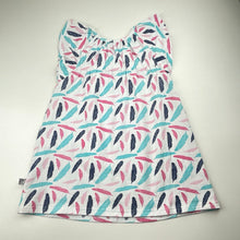 Load image into Gallery viewer, Girls the little dog laughed, stretchy casual dress, feathers, EUC, size 4-5, L: 53cm