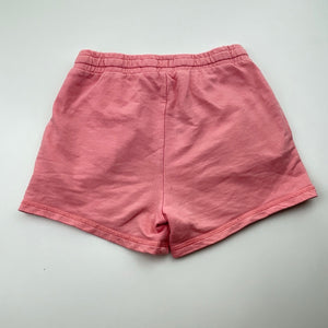 Girls Nutmeg, pink cotton shorts, elasticated, FUC, size 8-9,  