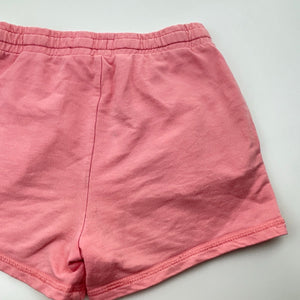 Girls Nutmeg, pink cotton shorts, elasticated, FUC, size 8-9,  