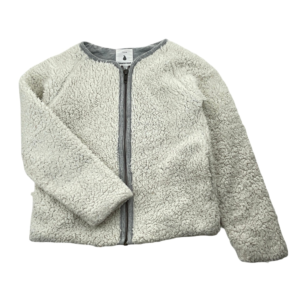 Girls Country Road, cotton-lined fleece zip-up jacket / sweater, FUC, size 6-7,  