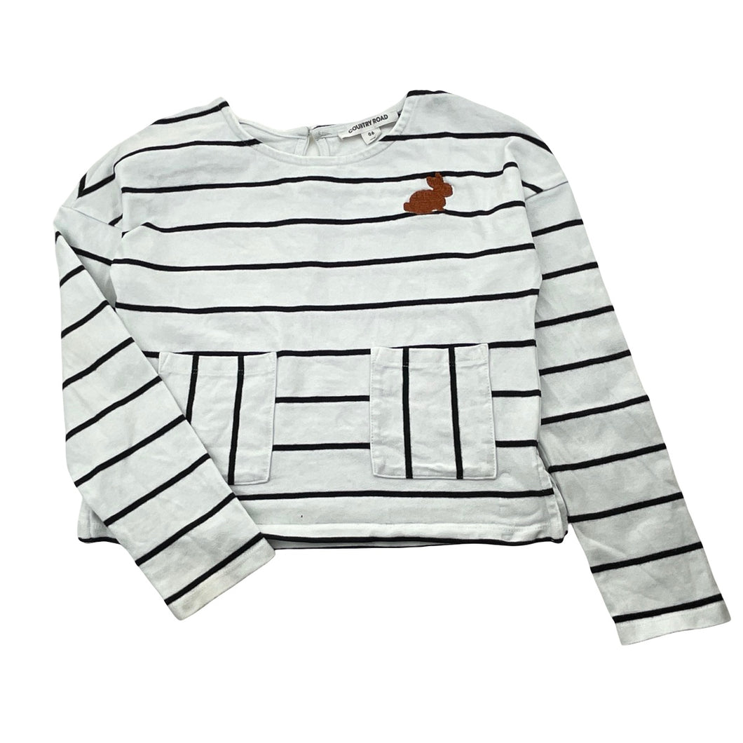 Girls Country Road, embroidered cotton top (small mark front hem), FUC, size 6,  