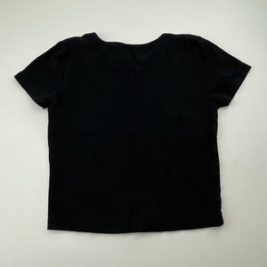 Girls Brilliant Basics, black ribbed stretchy tee / top, EUC, size 12,  