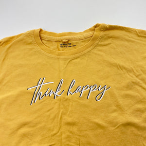 Girls Anko, yellow cotton tee / top, EUC, size 12,  