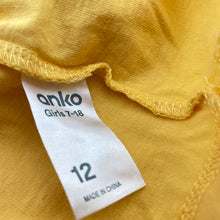 Load image into Gallery viewer, Girls Anko, yellow cotton tee / top, EUC, size 12,  