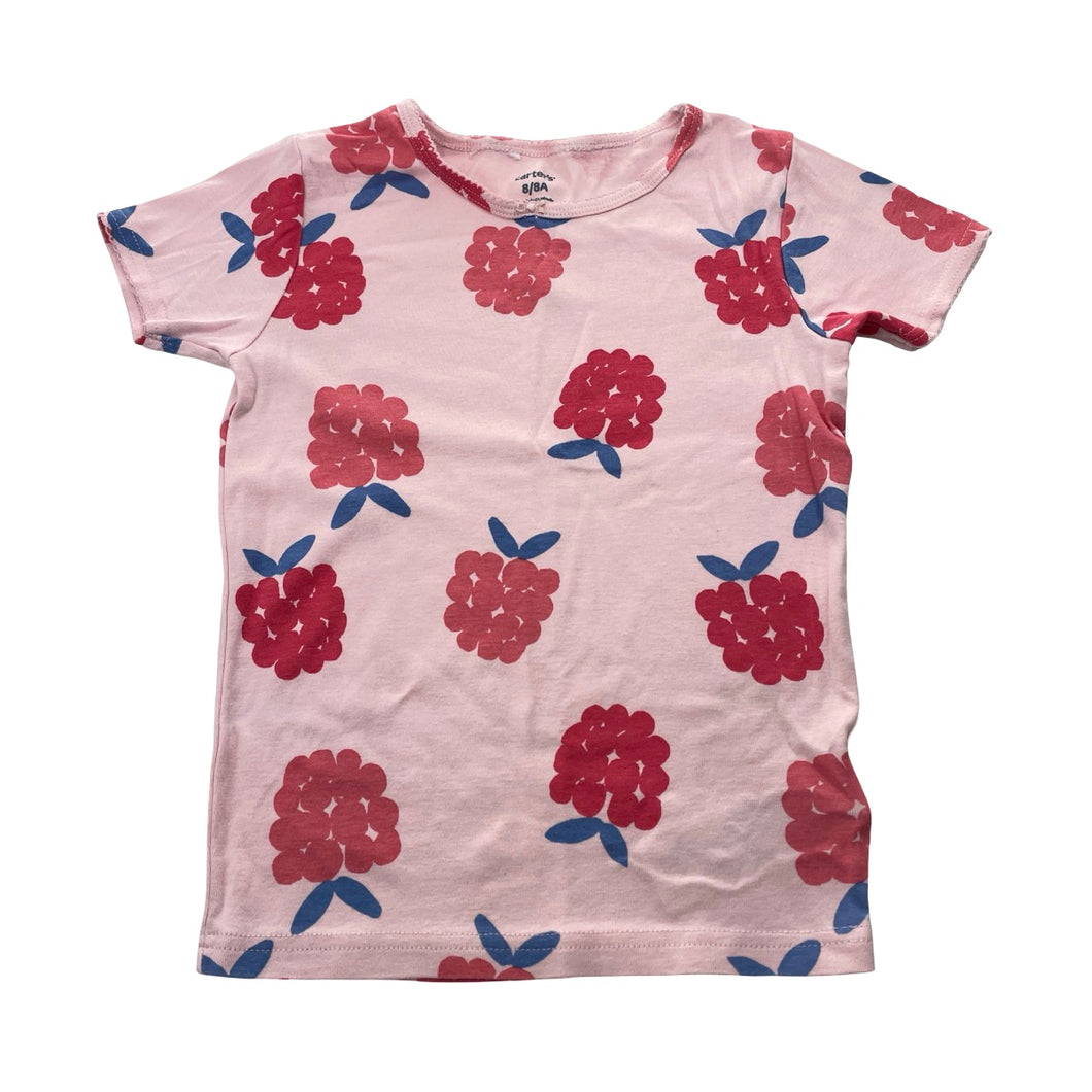 Girls Carter's, cotton pyjama tee / top, GUC, size 8,  
