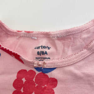 Girls Carter's, cotton pyjama tee / top, GUC, size 8,  