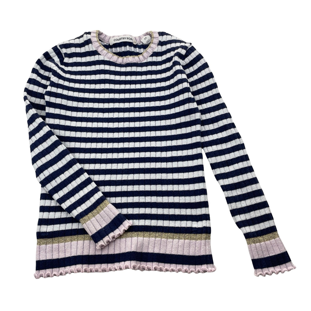 Girls Country Road, ribbed long sleeve top, FUC, size 5,  