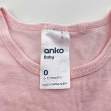 Load image into Gallery viewer, Girls Anko, pink cotton bodysuit / romper, GUC, size 0,  