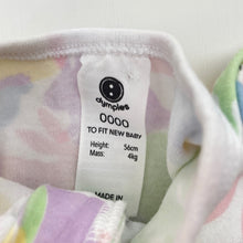 Load image into Gallery viewer, Girls Dymples, organic cotton zip coverall / romper, GUC, size 0000,  