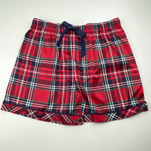 Load image into Gallery viewer, Girls Peter Alexander, red tartan Christmas pyjama top &amp; shorts, NEW, size 14,  