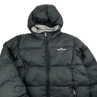 Unisex Kathmandu, duck down 550 hooded puffer jacket / coat, Sz: M, armpit to armpit: 40cm, shoulder to cuff: 46cm, GUC, size 8,  