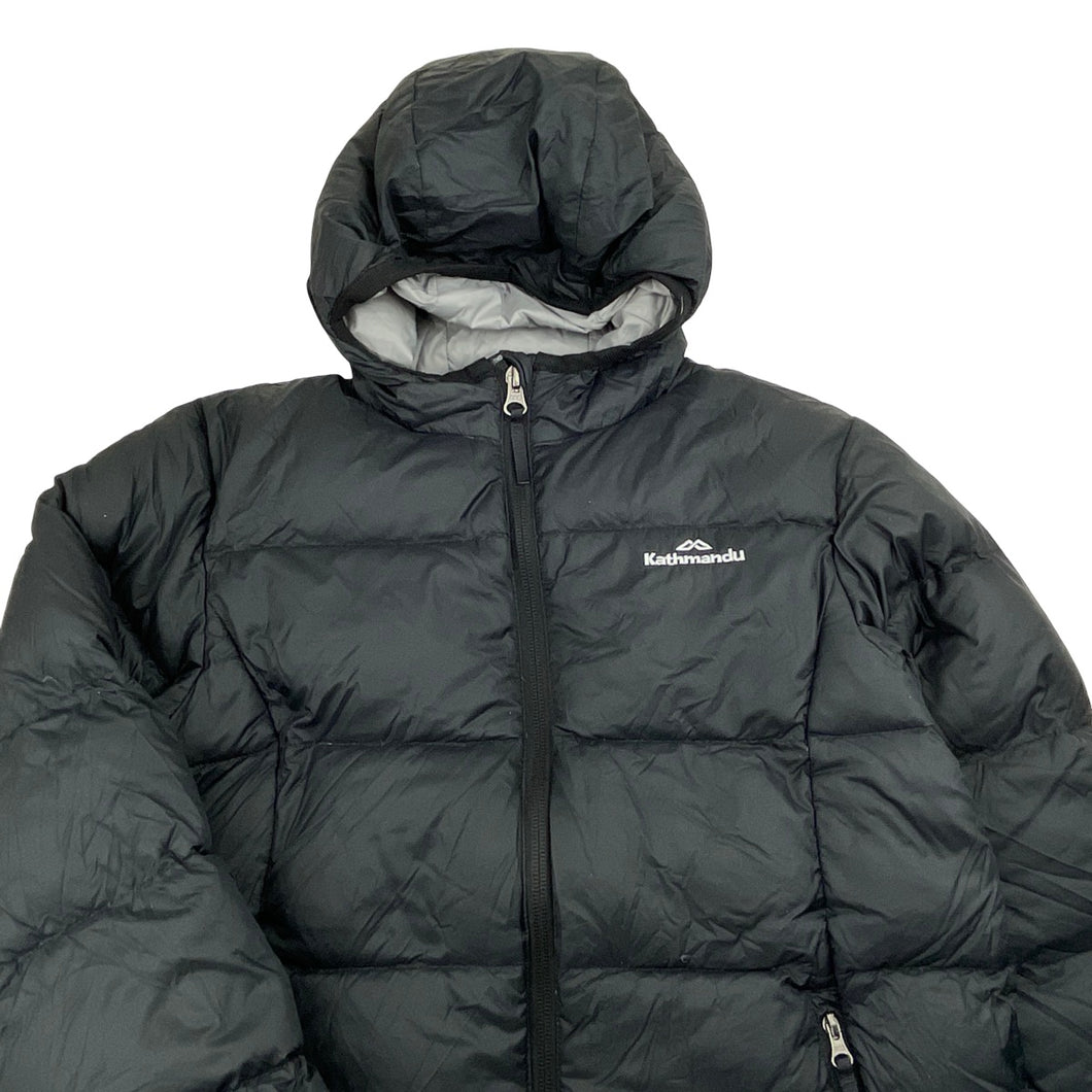Unisex Kathmandu, duck down 550 hooded puffer jacket / coat, Sz: M, armpit to armpit: 40cm, shoulder to cuff: 46cm, GUC, size 8,  