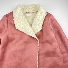 Load image into Gallery viewer, Girls Pumpkin Patch, fleece lined faux suede jacket / coat, L: 58cm, EUC, size 6,  