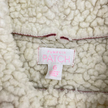 Load image into Gallery viewer, Girls Pumpkin Patch, fleece lined faux suede jacket / coat, L: 58cm, EUC, size 6,  