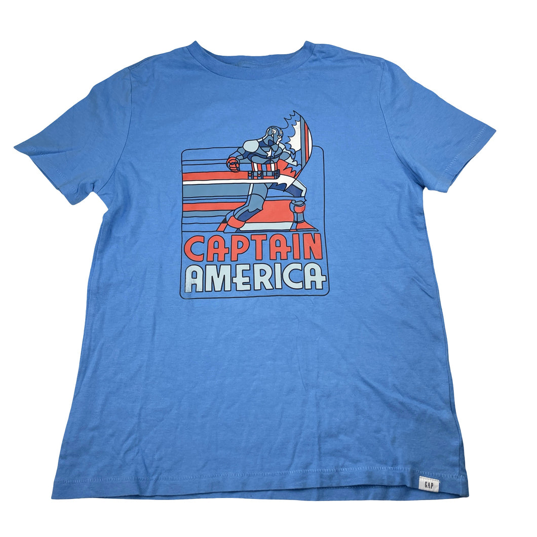 Boys GAP, MARVEL Captain America cotton tee / top, EUC, size 10-11,  