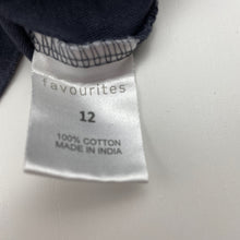 Load image into Gallery viewer, Boys Favourites, navy cotton long sleeve top, FUC, size 12,  