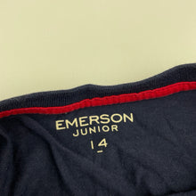Load image into Gallery viewer, Boys Emerson Jnr, navy cotton long sleeve tee / top, EUC, size 14,  