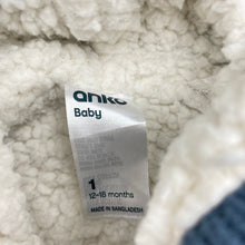 Load image into Gallery viewer, Unisex Anko, fleece-lined, chunky knit hooded cardigan, GUC, size 1,  