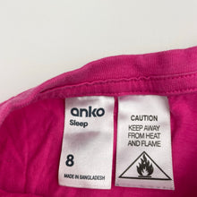 Load image into Gallery viewer, Girls Anko, cotton long sleeve pyjama top, EUC, size 8,  