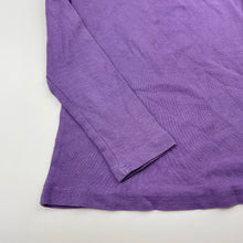 Load image into Gallery viewer, Girls purple, cotton long sleeve top, no labels, armpit-armpit: 30cm, shoulder-cuff: 39cm, GUC, size 5-6,  