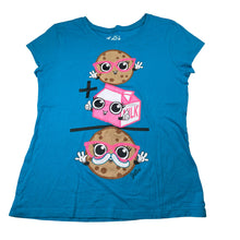 Load image into Gallery viewer, Girls Justice, blue cotton tee / top, EUC, size 14,  