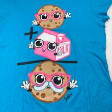 Load image into Gallery viewer, Girls Justice, blue cotton tee / top, EUC, size 14,  