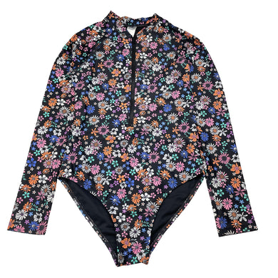 Girls Anko, floral long sleeve swim one-piece, EUC, size 14,  