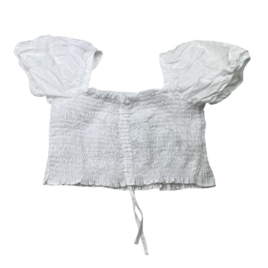 Girls Zara, shirred cropped cotton top, EUC, size 10,  