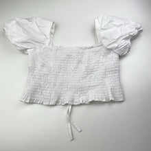Load image into Gallery viewer, Girls Zara, shirred cropped cotton top, EUC, size 10,  