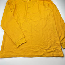 Load image into Gallery viewer, Unisex SCHOOL ZONE, yellow / gold long sleeve polo shirt, EUC, size 16,  