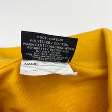 Load image into Gallery viewer, Unisex SCHOOL ZONE, yellow / gold long sleeve polo shirt, EUC, size 16,  