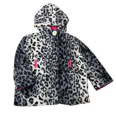 Girls Blue Sky, lined fleece animal print jacket / coat, GUC, size 0-1,  