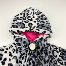 Load image into Gallery viewer, Girls Blue Sky, lined fleece animal print jacket / coat, GUC, size 0-1,  