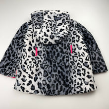 Load image into Gallery viewer, Girls Blue Sky, lined fleece animal print jacket / coat, GUC, size 0-1,  