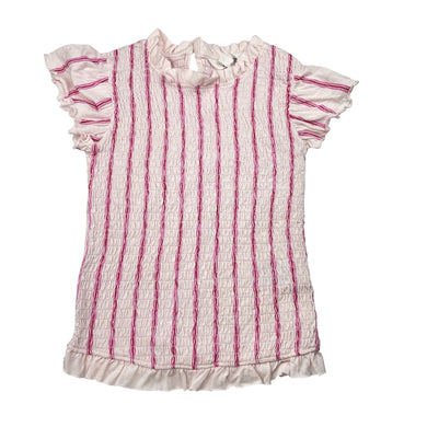 Girls Milkshake, shirred pink cotton top, EUC, size 8,  