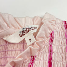 Load image into Gallery viewer, Girls Milkshake, shirred pink cotton top, EUC, size 8,  