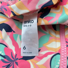Load image into Gallery viewer, Girls Anko, floral long sleeve swim one-piece, GUC, size 6,  