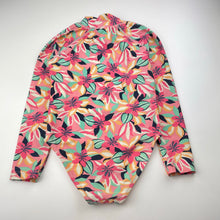 Load image into Gallery viewer, Girls Anko, floral long sleeve swim one-piece, GUC, size 6,  