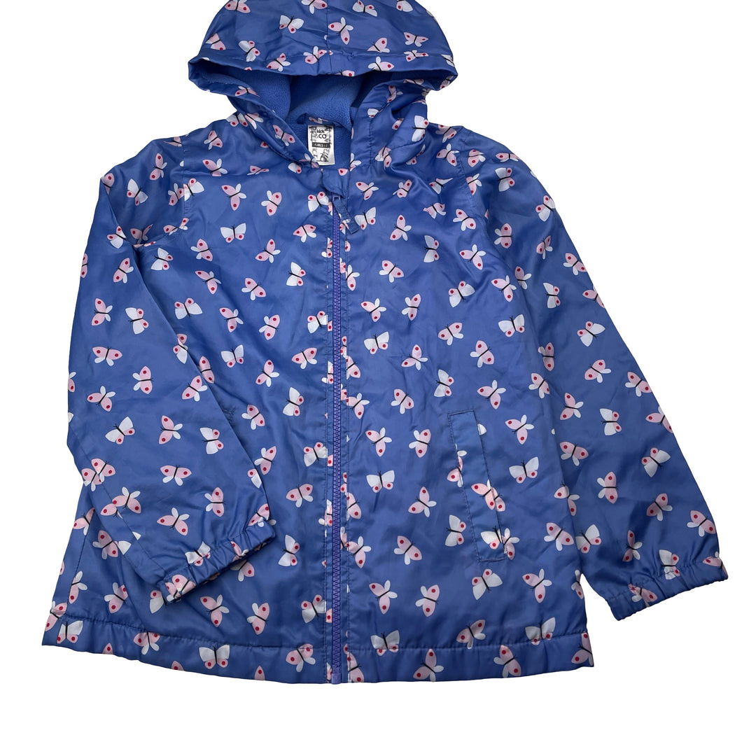 Girls Kids & Co, fleece-lined lightweight spray jacket, EUC, size 7,  