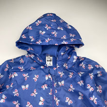 Load image into Gallery viewer, Girls Kids &amp; Co, fleece-lined lightweight spray jacket, EUC, size 7,  