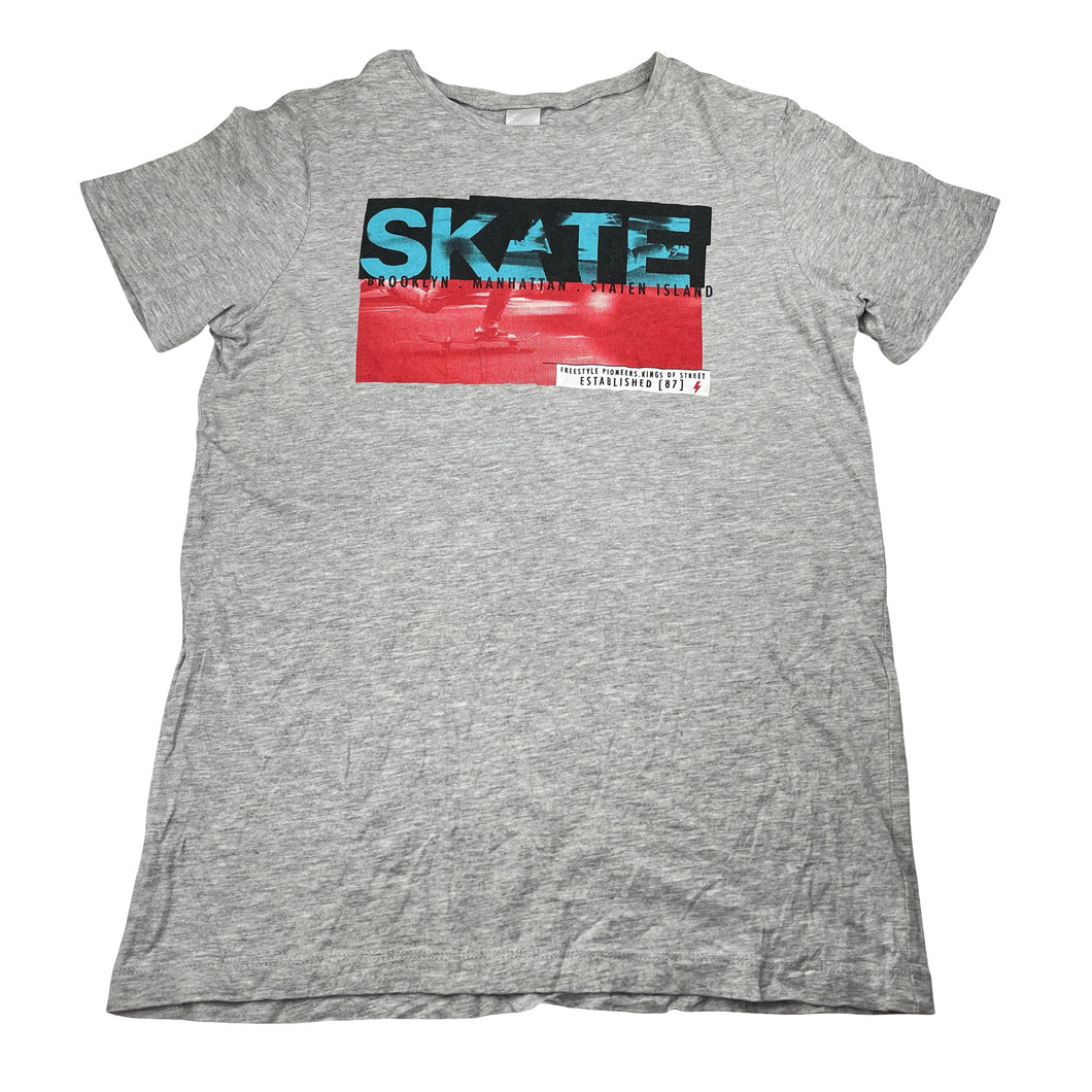 Boys Target, grey marle tee / top, skate, EUC, size 14,  