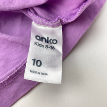 Load image into Gallery viewer, Girls Anko, purple cotton tee / top, GUC, size 10,  